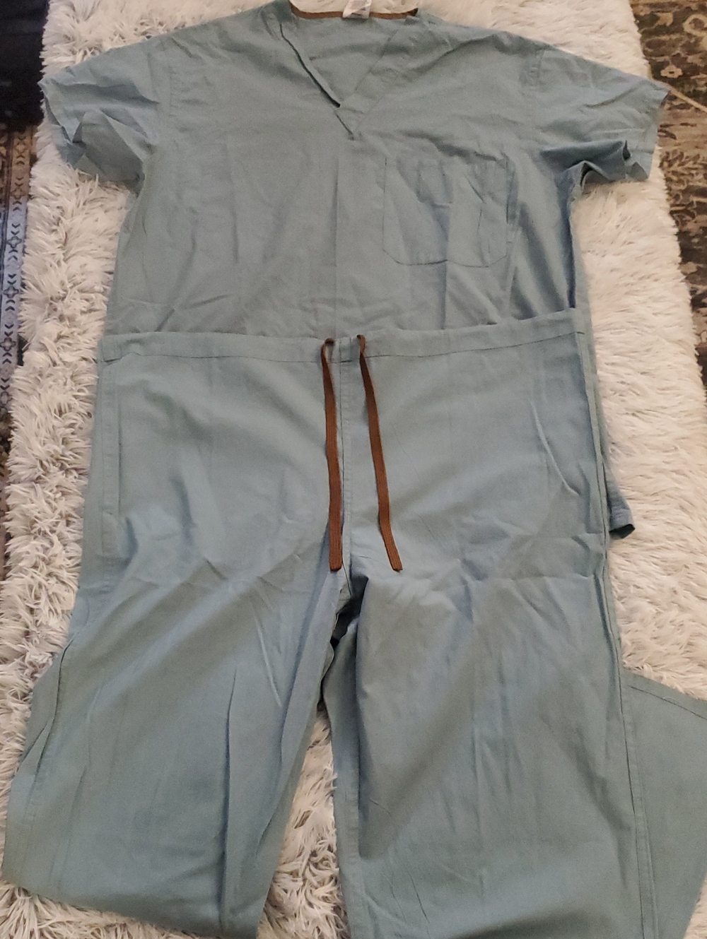 Medline AngelStat Light Blue Scrub Set